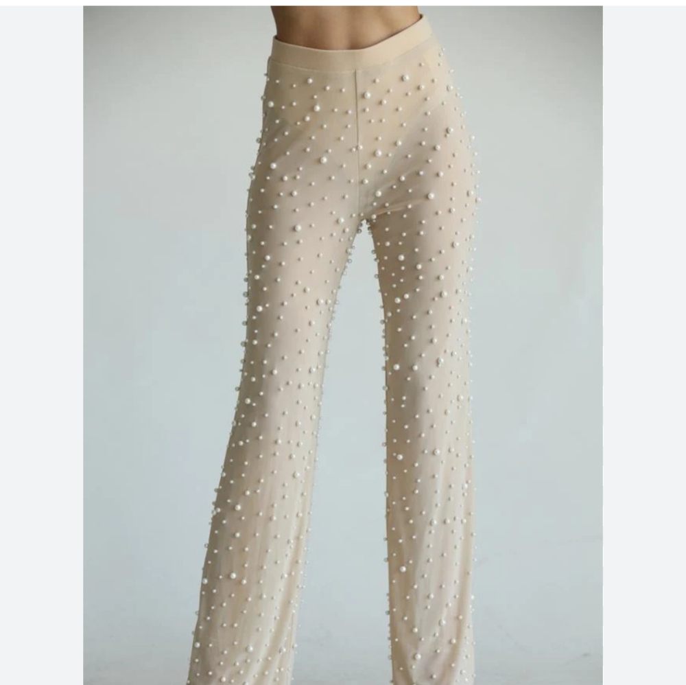 Nude Pearl 3 piece suit Sheer pant Size Small - Picture 7 of 7